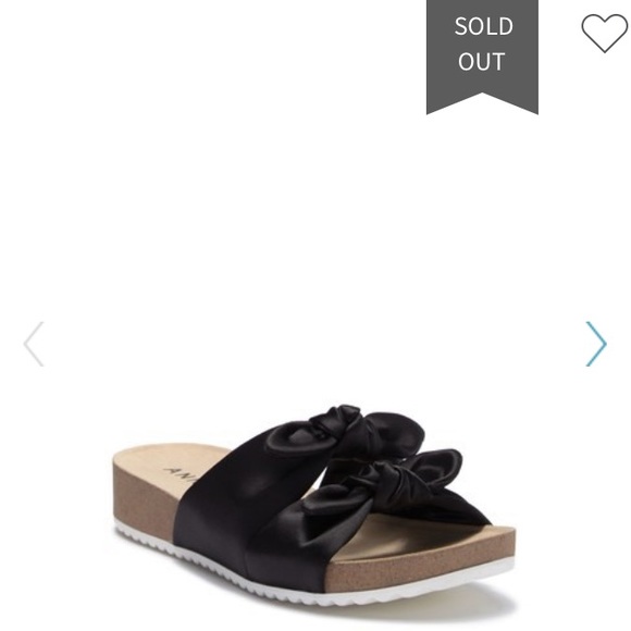 NEW IN BOX Anne Klein Quilt Black Sandals - Picture 4 of 6